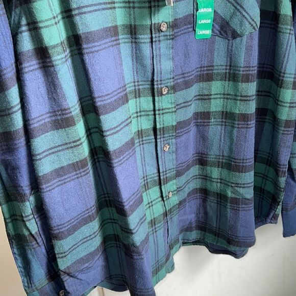 CLOUDVEIL MOUNTAINWORKS Blackwatch Plaid Flannel Stretch Shirt-L NWT! - Picture 4 of 8